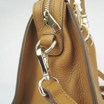 Hermes  bags 60669 2way Lambskin Coffee