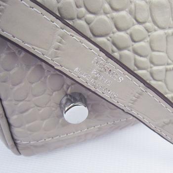 Hermes Kelly 6108 Crocodile Grey Replica