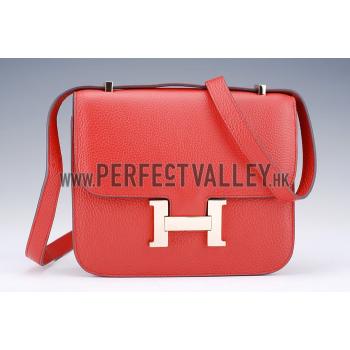 Hermes Constance Red with Golden Buckle