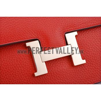 Hermes Constance Red with Golden Buckle