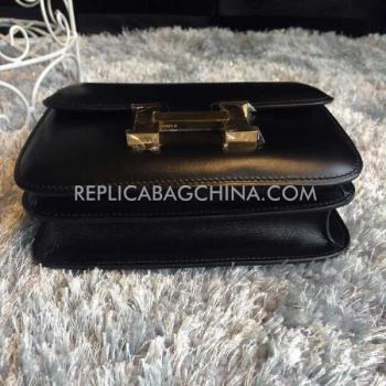 Hermes Constance Genuine Leather Black Bag