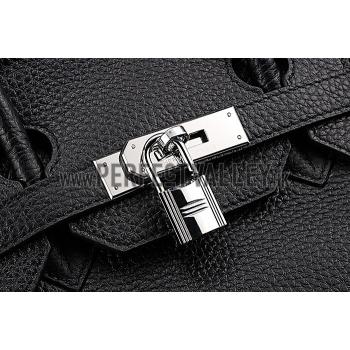 Hermes Birkin 35 Black/Pink Lining 607486