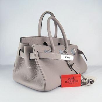 Hermes Birkin 6109 Ladies Cow Leather Grey Handbag Replica