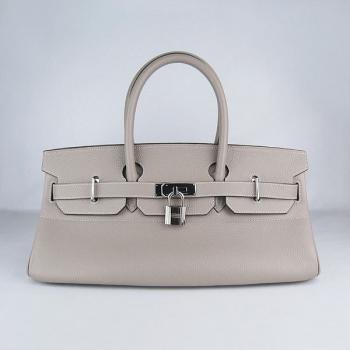 Hermes Birkin 6109 Ladies Cow Leather Grey Handbag Replica