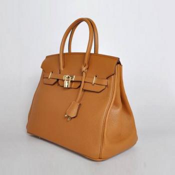 Cheap Hermes Birkin 6089 Handbag Cow Leather Coffee