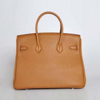 Cheap Hermes Birkin 6089 Handbag Cow Leather Coffee