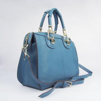 Hermes  bags 60669 2way Cow Leather Blue Replica