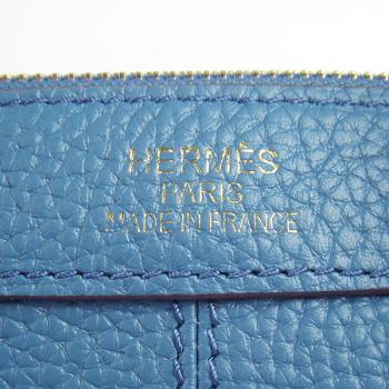 Hermes  bags 60669 2way Cow Leather Blue Replica