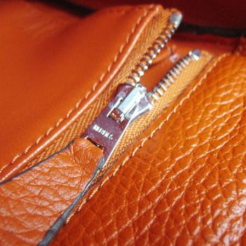 Hermes Kelly 6108 2way Cow Leather Orange Replica