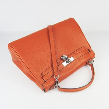 Hermes Kelly 6108 2way Cow Leather Orange Replica