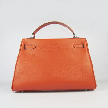 Hermes Kelly 6108 2way Cow Leather Orange Replica