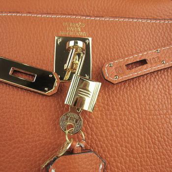 Hermes Kelly 6108 Cow Leather Orange