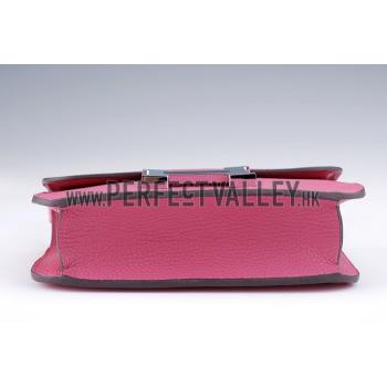 Cheap Hermes Constance Pink with Silver Buckle