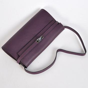 Cheap Hermes Kelly 60699 Cross Body Bag Cow Leather Purple