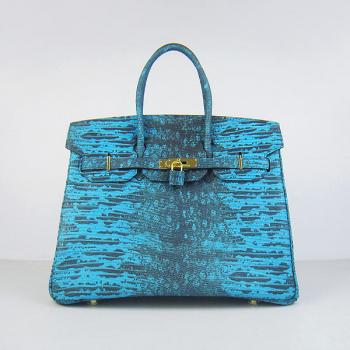 Cheap Hermes Birkin 6089 Handbag Blue HM10594