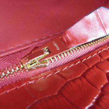 Hermes Kelly 6108 2way Crocodile Red Handbag