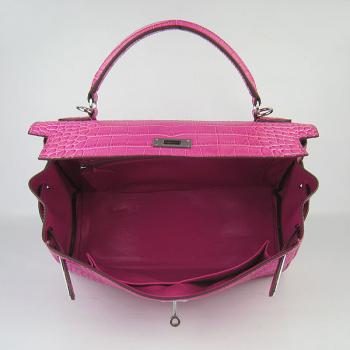 Hermes Kelly 6108 Ladies Crocodile Pink Replica