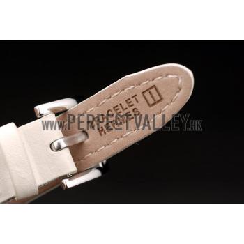 Hermes  MOP Dial White Elongated Leather Strap