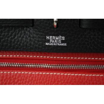 Hermes Original leather H1090 2way Cow Leather Red Handbag