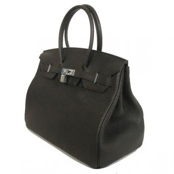 Hermes Original leather HB30 Ladies Handbag Black