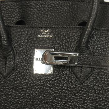 Hermes Original leather HB30 Ladies Handbag Black