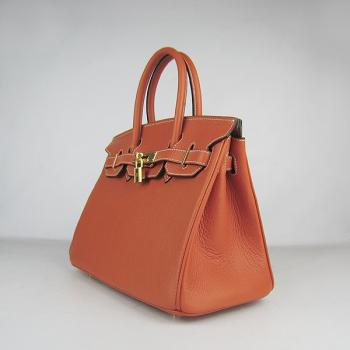 Hermes Birkin 6088 Ladies Handbag Orange Replica