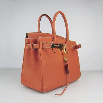 Hermes Birkin 6088 Ladies Handbag Orange Replica