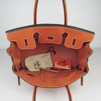 Hermes Birkin 6088 Ladies Handbag Orange Replica