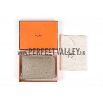 Replica Hermes Azap Small Wallet Grey Leather 18926955