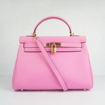 Hermes Original leather 6108 Ladies Cow Leather Pink Bag