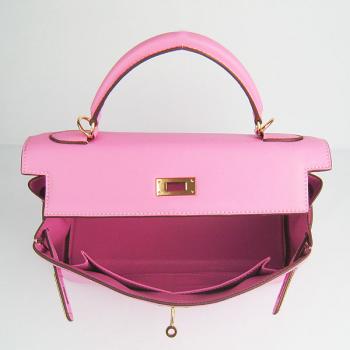 Hermes Original leather 6108 Ladies Cow Leather Pink Bag