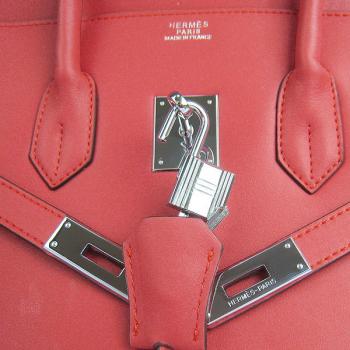 Hermes Original leather 6089 Ladies Handbag Red