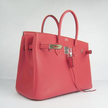 Hermes Original leather 6089 Ladies Handbag Red