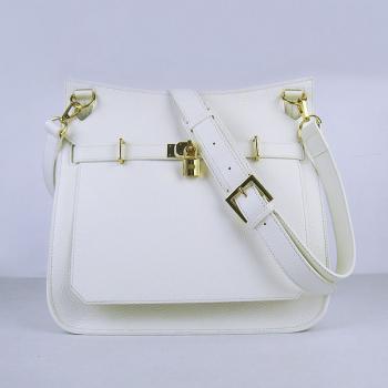 Hermes Jypsiere H6508 Cross Body Bag Cow Leather White Replica