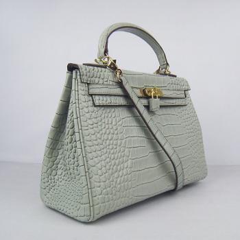 Hermes Kelly 6108 Ladies 2way Grey Handbag Replica