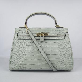 Hermes Kelly 6108 Ladies 2way Grey Handbag Replica