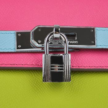 Hermes Original leather 6108 2way Cow Leather Pink Replica