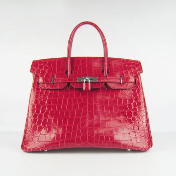 Hermes Birkin 6089 Ladies Crocodile Red Handbag