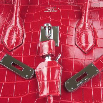 Hermes Birkin 6089 Ladies Crocodile Red Handbag