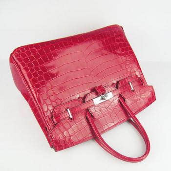 Hermes Birkin 6089 Ladies Crocodile Red Handbag