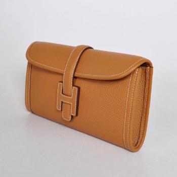 Hermes Clutches 1052 Ladies Cow Leather Coffee