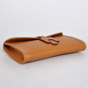 Hermes Clutches 1052 Ladies Cow Leather Coffee