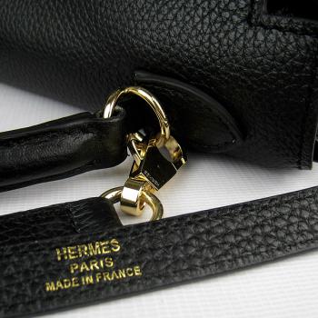 Hermes Kelly 6108 Ladies Cow Leather Black Replica