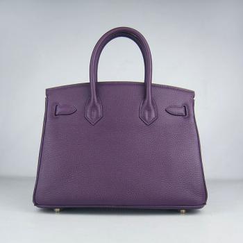 Hermes Birkin 6088 Handbag Cow Leather Purple