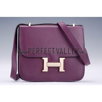 Hermes Constance Plum with Golden Buckle