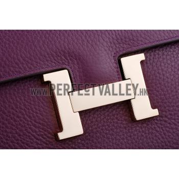 Hermes Constance Plum with Golden Buckle