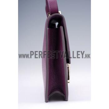 Hermes Constance Plum with Golden Buckle