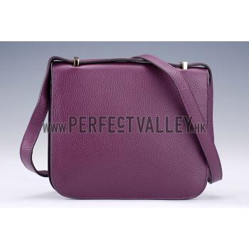 Hermes Constance Plum with Golden Buckle