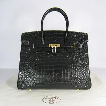 Replica Hermes Birkin 6089 Ladies Black Bag