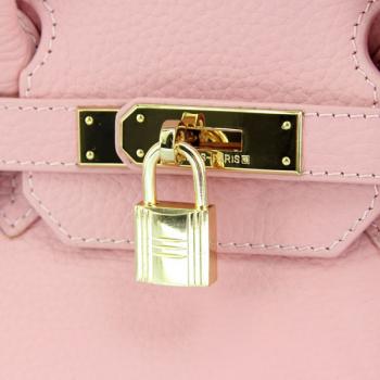 Hermes Birkin 6089 Handbag Cow Leather Pink